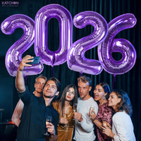 Katchon, Graduation Decorations 2026 | Giant Purple 2026 Number Balloons - 42 Inch | Graduation Balloons | 2026 Balloon Numbers | Purple Balloon for Graduation | Graduation Party Supplies 2026