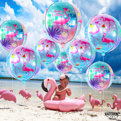 KatchOn 6Pcs Pink Flamingo Balloons 22 Inch, Flamingo Party Decorations | Luau Party Decorations, Flamingo Birthday Decoration, Flamingo Birthday Party Supplies, Summer Party Decorations