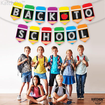 KatchOn Pre Strung Back To School Banner - 10 Feet, Classroom Decor