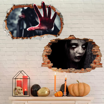 KatchOn 3D Halloween Wall Decals - Large 24 Inch, Pack of 2 | Scary 3D Wall Stickers, Indoor Halloween Decorations