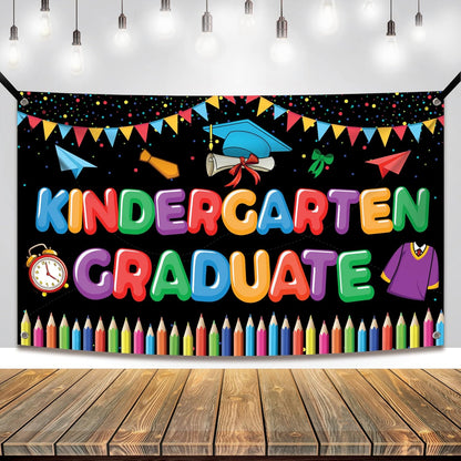 KatchOn, Cute Kindergarten Graduate Banner - Large, 72x44 Inch | Kindergarten Graduation Decorations Class of 2026 | Kindergarten Graduation Backdrop, Kindergarten Graduation Decorations 2026