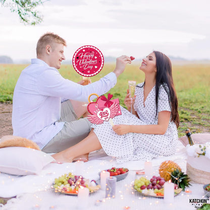 KatchOn, Pink Valentines Day Photo Props - Huge, Pack of 35 | Valentines Photo Booth Props for Valentines Day Decorations | Valentines Photo Props, Valentine Decorations | Galentines Day Decoration