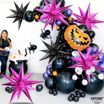 KatchOn, Big Hot Pink Starburst Balloons - 20 Inch, Pack of 50 | Hot Pink Star Balloons Metallic | Hot Pink Balloons, Hot Pink Party Decorations | Hot Pink Spike Balloons, Galentines Day Decorations