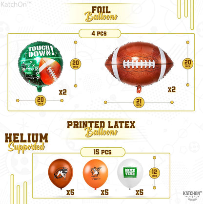KatchOn, 131 Pcs Football Balloon Arch Kit - Football Party Supplies | Touch Down Balloons, Football Balloons, Football Party Decorations | Football Party Favors, Football Birthday Party Decorations