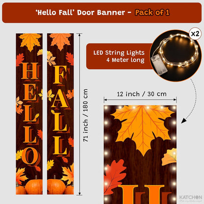 KatchOn, Fall Banner with Lights - 71x12 Inch | Fall Decorations for Home