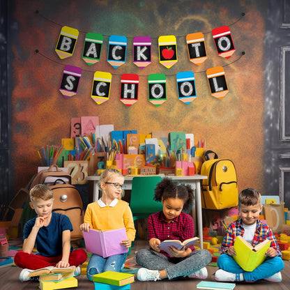 KatchOn Pre Strung Back To School Banner - 10 Feet, Classroom Decor