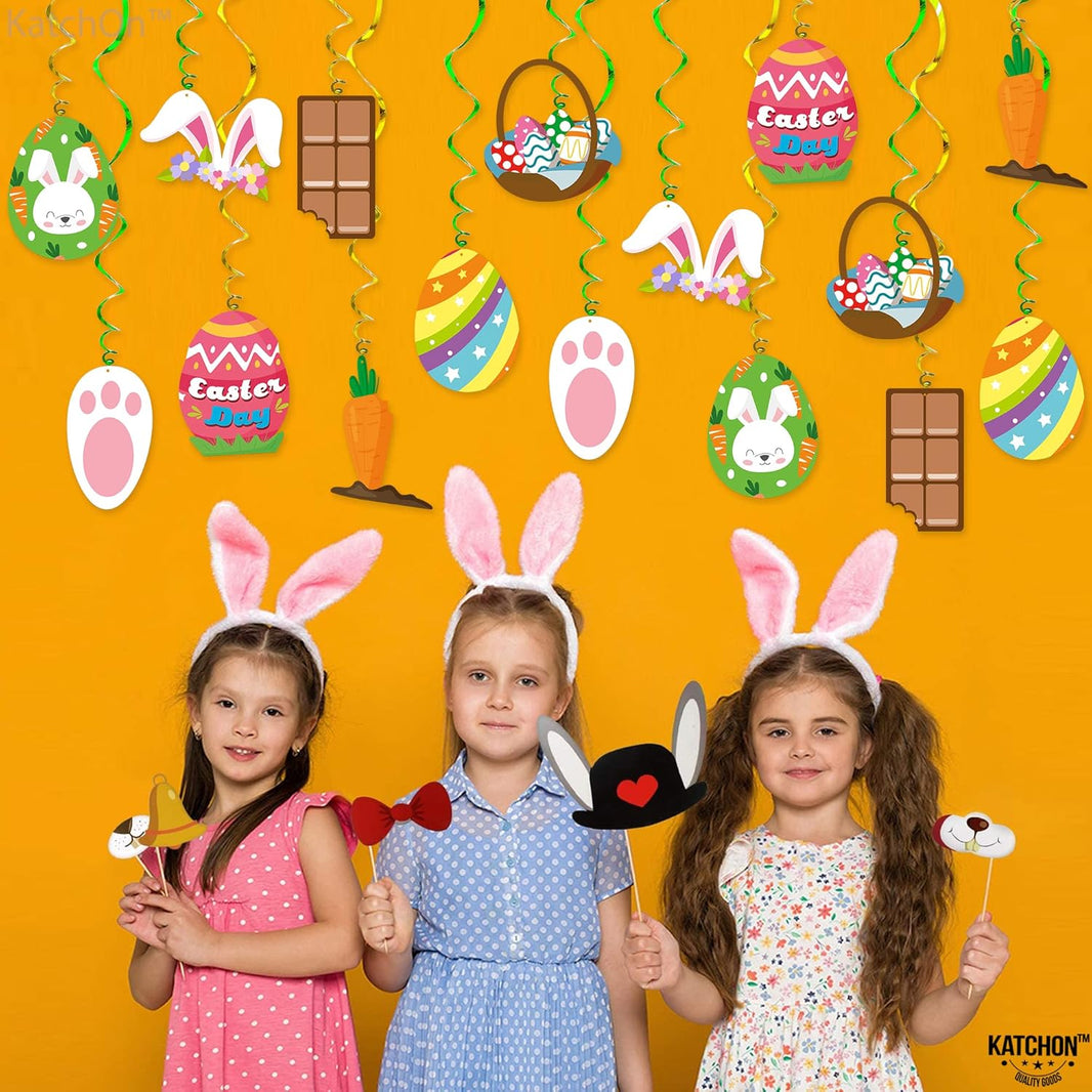 KatchOn, Easter Hanging Swirl Decorations - Pack 46, No DIY | Easter Decorations for The Home | Easter Party Decorations | Easter Hanging Decorations | Easter Streamers, Spring Decorations for Office