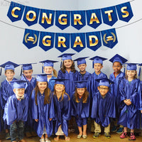 KatchOn, Blue and Gold Congrats Grad Banner - Big, 10 Feet, No DIY | Graduation Banner for 2026 | Grad Party Decorations | Congrats Grad Sign, 2026 Graduation Decorations, Graduation Party Decorations