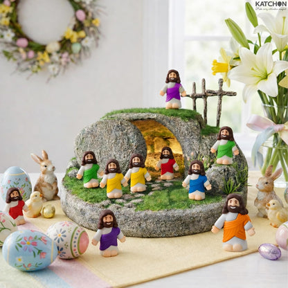 katchon 54 pcs mini jesus figures for easter egg stuffers easter basket stuffers religious party favors religious easter decorations for easter party supplies easter gifts little jesus figures