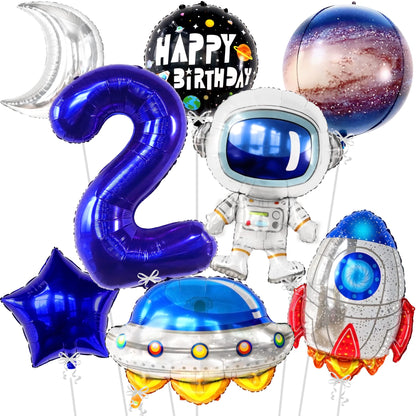 Huge, 2nd Two The Moon Balloons - 40 Inch | Two The Moon Birthday Decorations boy | Galaxy Birthday Party Decorations | Galaxy Balloons, Outer Space Birthday Decorations | Space Themed Party Supplies