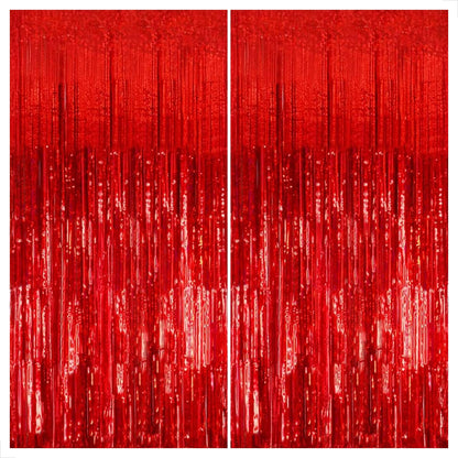 KatchOn, Large Red Streamers for Red Party Decoration - Pack of 2 | Fringe Backdrop for Merry Christmas Decorations | Carnival, Casino Theme Party Decorations | Birthday, New Years Decorations 2026