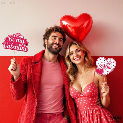 KatchOn, Pink Valentines Day Photo Props - Huge, Pack of 35 | Valentines Photo Booth Props for Valentines Day Decorations | Valentines Photo Props, Valentine Decorations | Galentines Day Decoration