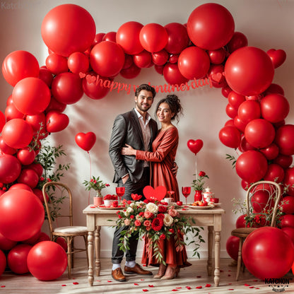 KatchOn, Red Latex Balloon Arch Kit - 18 Inch, Pack of 120 | Graduation Day Balloons | Red Birthday Decorations Balloons | 2025 Graduation Decorations
