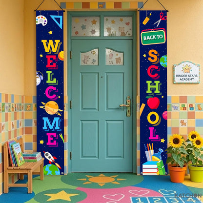 KatchOn Welcome Back to School Banner - 120x20 Inch, Classroom Decor