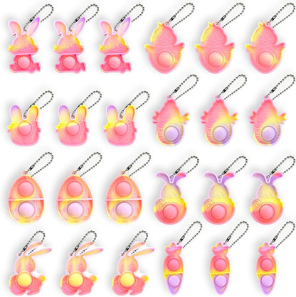katchon easter pop fidget keychains pack of 24 easter basket stuffers easter egg fillers mini bubbles party favors easter party favors easter party supplies easter gifts