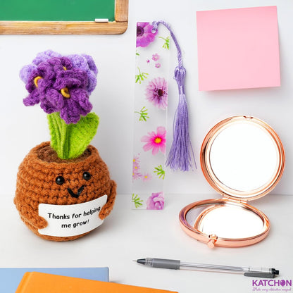 KatchOn, Handmade Crochet Flower Gift - Floral Bookmark | Valentines Day Gifts for Her, Teacher Appreciation Gifts | Crochet Gifts for Women, Mom | Valentine Gifts for Women, Friends, Mentors