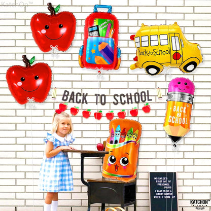 KatchOn Back to School Balloons Set – Pack of 6, Classroom Decor