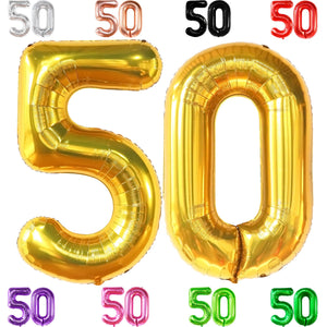 KatchOn, Giant Gold 50 Balloon Number - 40 Inch | 50th Anniversary Balloons for 50th Anniversary Decorations | 50th Birthday Balloons, 50th Birthday Decorations Men | 50th Birthday Decorations Women