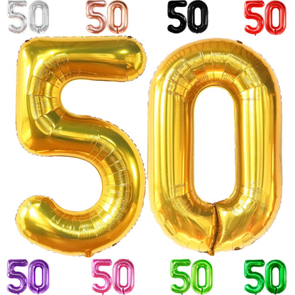 KatchOn, Giant Gold 50 Balloon Number - 40 Inch | 50th Anniversary Balloons for 50th Anniversary Decorations | 50th Birthday Balloons, 50th Birthday Decorations Men | 50th Birthday Decorations Women