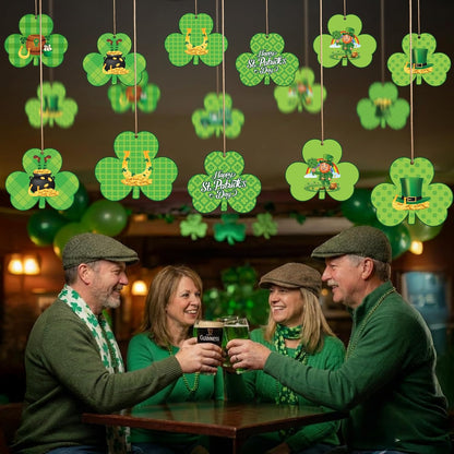 KatchOn, St Patrick Day Decorations - 36 PCS, Little DIY | Shamrock Garland, Shamrock Tree Ornament Irish, Green Lucky Clover Hanging Set for St Patricks Day Decorations, Supplies Holiday Home Decor