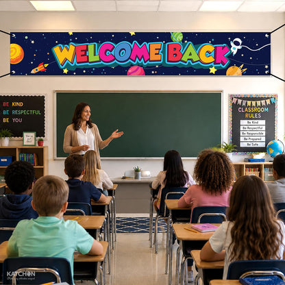 KatchOn Welcome Back Banner For School 120x20 Inch