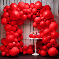 KatchOn, Red Latex Balloon Arch Kit - 18 Inch, Pack of 120 | Graduation Day Balloons | Red Birthday Decorations Balloons | 2025 Graduation Decorations
