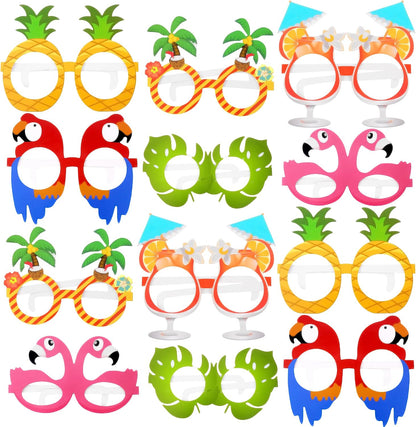 KatchOn Tropical Hawaiian Photo Booth Props, Pack of 12 | Hawaiian Party Decoration | Luau Photo Booth Props, Aloha Party Decoration, Summer Party Decorations