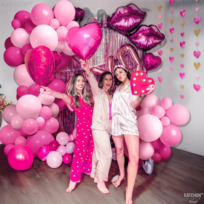 KatchOn, Pink Balloons Arch Kit - 18 Inch, Huge Pack Of 186 | Hot Pink Balloons for Birthday Party Decorations | Pink Balloon Arch Kit | Pink Party Decorations
