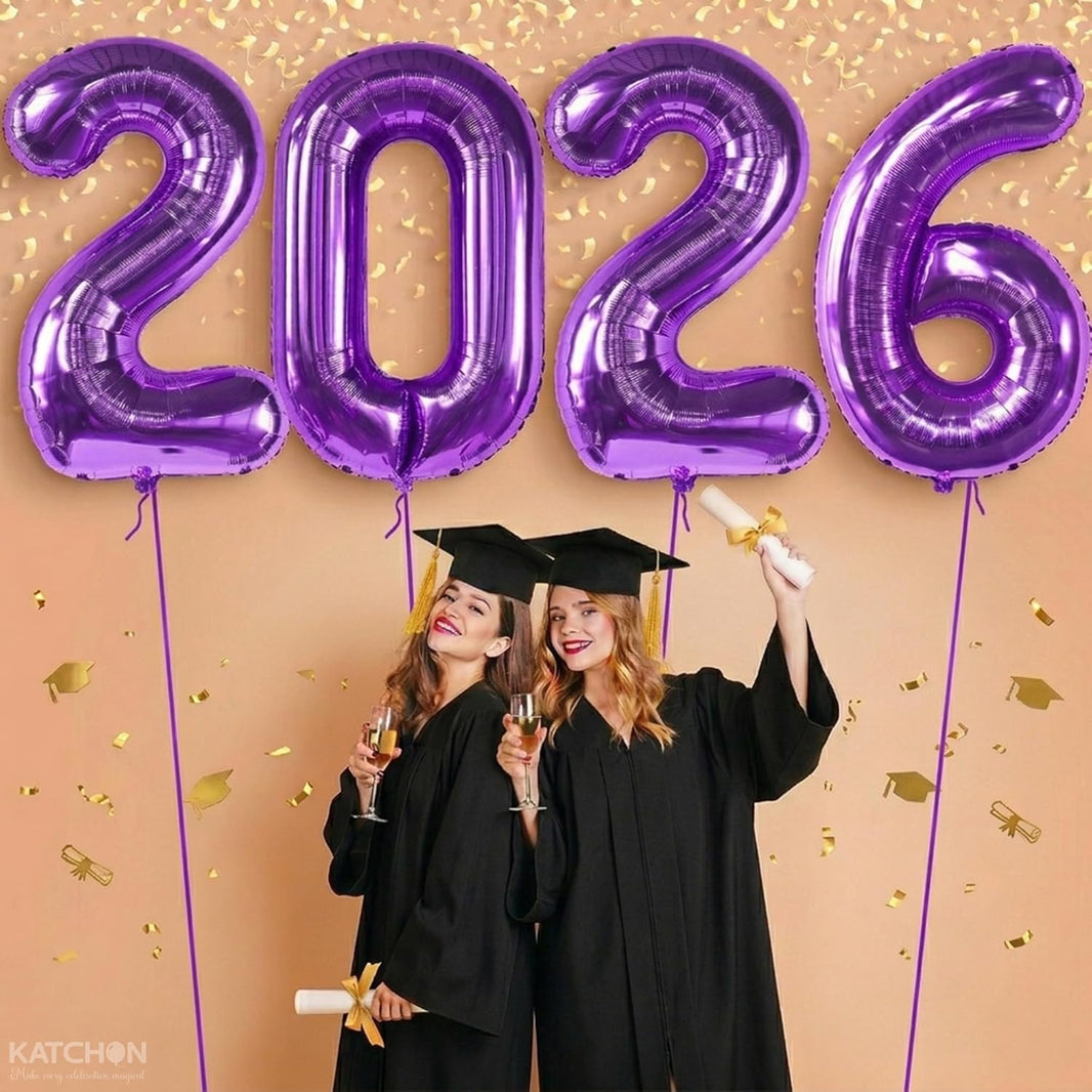 Graduation Decorations 2026 | Giant Purple 2026 Number Balloons - 42 Inch | Graduation Balloons | 2026 Balloon Numbers | Purple Balloon for Graduation | Graduation Party Supplies 2026, Katchon