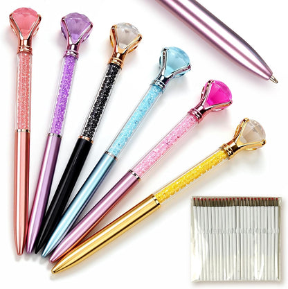 KatchOn Multicolor Diamond Pens, Pack of 24 | Diamond Pen Bulk with Crystal Top and 24 Extra Refilles, Cute pen, Fancy Pens for Women, Birthday, School, Office Supplies