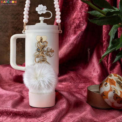 KatchOn, Tumbler Accessories Set – Pack of 7 | Cute Cup Charms, Water Bottle Accessories for Women and Girls | Teachers Gift, Valentines Day Gifts for Her, Galentines Gifts | Birthday Gift for Women