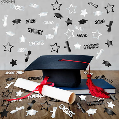 Graduation Decorations 2026 - Pack of 1300 | Congrats Grad Confetti 2026 | Graduation confetti class of 2026 | Graduation Confetti 2026, | 2026 Graduation Table Decorations, KatchOn