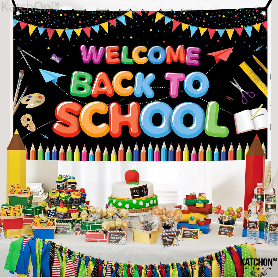 KatchOn Back To School Banner Backdrop For Back To School Decorations