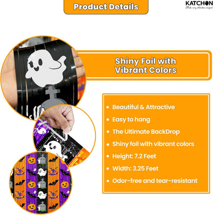 KatchOn Orange Fringe Backdrop, Pack of 3