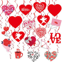 KatchOn, Valentines Hanging Swirls - Large, Pack of 30, No DIY | Valentines Day Hanging Decorations | Hanging Valentines Day Decorations | Hanging Hearts Decorations for Valentines Day Decor