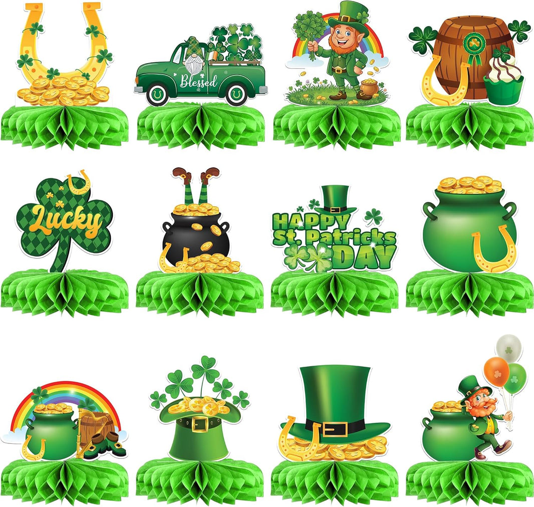 KatchOn, St Patricks Day Decorations Centerpieces - Pack of 12 | St Patricks Day Decorations | Green Centerpiece for St Patricks Day Centerpiece Table Decorations | St Patricks Day Table Decorations