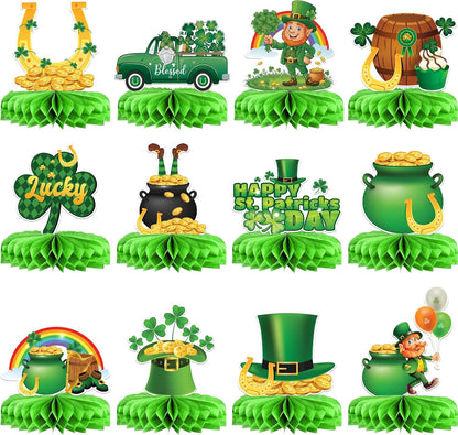 KatchOn, St Patricks Day Decorations Centerpieces - Pack of 12 | St Patricks Day Decorations | Green Centerpiece for St Patricks Day Centerpiece Table Decorations | St Patricks Day Table Decorations