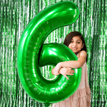 KatchOn, Dark Green Number 6 Balloon - 40 Inch | 6 Birthday Balloon, Green 6 Balloon Number | Green Six Balloon Number for 6th Birthday Decorations | Number 6 Foil Balloon, 6 Balloons for Birthday Boy