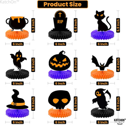 KatchOn Halloween Centerpieces for Tables, Pack of 9
