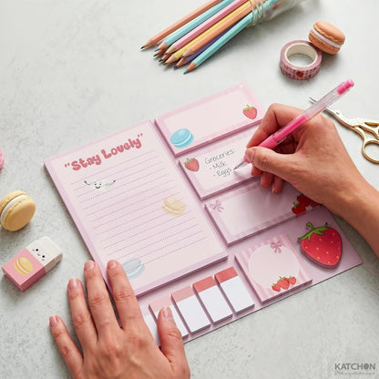 KatchOn Life is Berry Sweet Sticky Notes Set, 550 Sheets