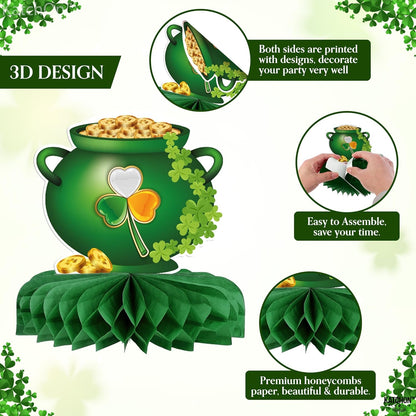 KatchOn, St Patricks Day Centerpiece - Pack of 12 | Leprechaun St Patricks Day Decorations Centerpieces | St Patricks Day Decorations for Table | Leprechaun Decorations | St Patricks Day Decor
