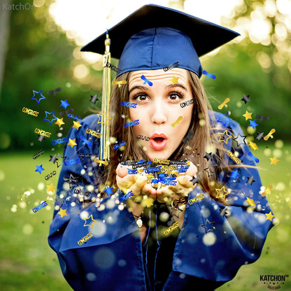 KatchOn, Gold and Black Graduation Confetti 2026 - Pack of 1300 | Grad Table Decorations 2026 | Graduation Confetti Class of 2026 | Graduation Decorations 2026, 2026 Graduation Table Decorations