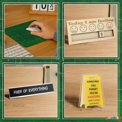 KatchOn, Fun Office Desk Accessories Set - Pack of 4 | Coworker Valentine Gifts, Office Gifts for Coworkers, Men, Women, Boss | Valentines Gifts for Him, Boyfriend | Computer Desk Accessories for Dad