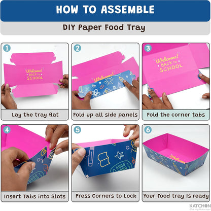 KatchOn Back to School Paper Food Trays - 50 Pack Back to School Supplies