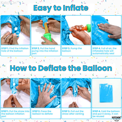 KatchOn, Giant Blue Number 9 Balloon - 40 Inch | Foil 9 Birthday Balloon for 9th Birthday Decorations | 9th Anniversary Decoration | Blue Party Decoration