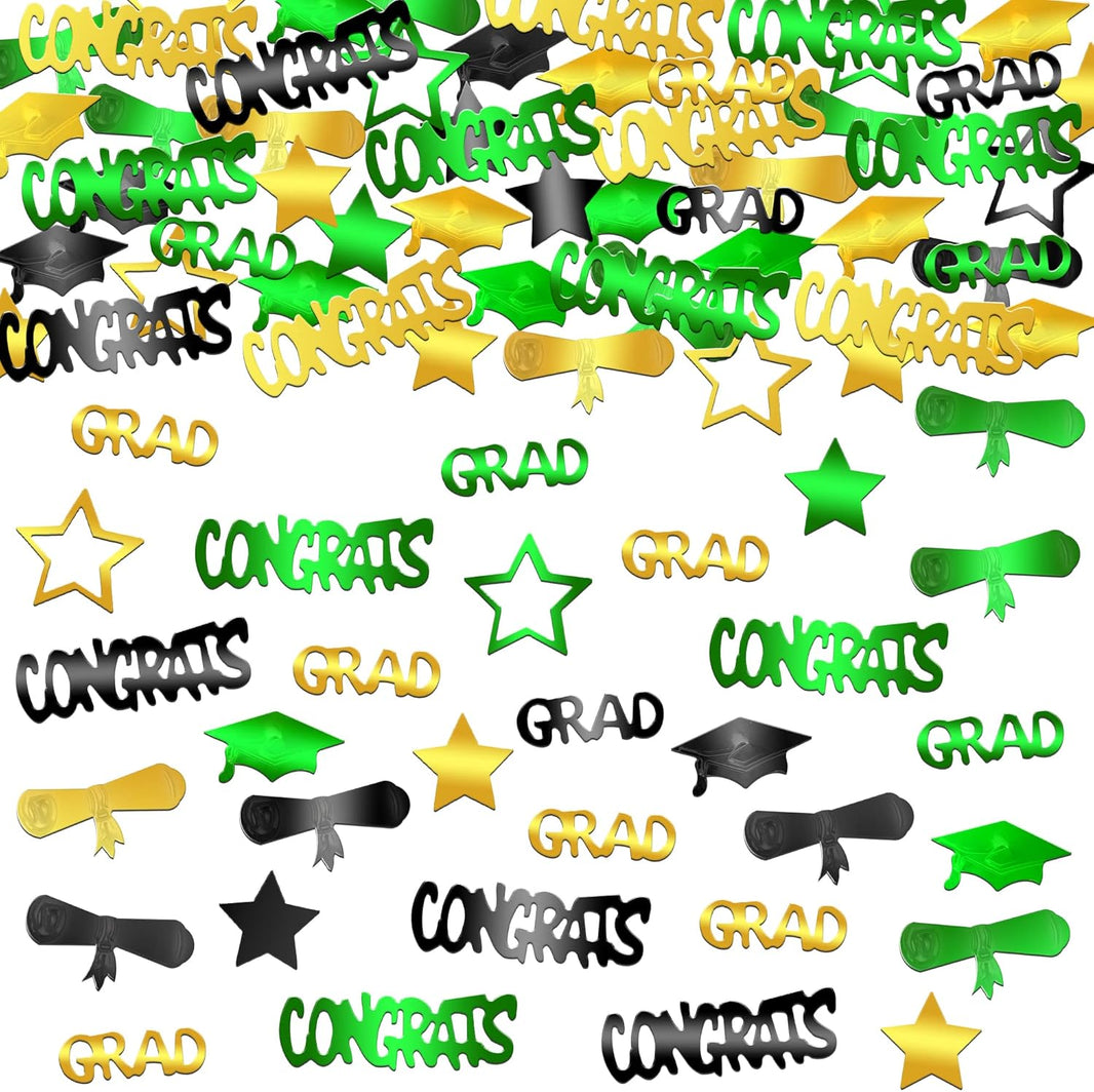 Graduation Decorations 2026 | Congrats Grad Confetti 2026 - Pack Of 1000 | Graduation Confetti class of 2026, Green And Gold | 2026 Graduation Table Decorations, Katchon