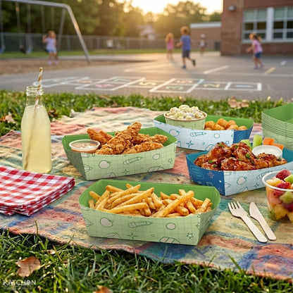 KatchOn Back to School Paper Food Trays- 50 Pack Disposable