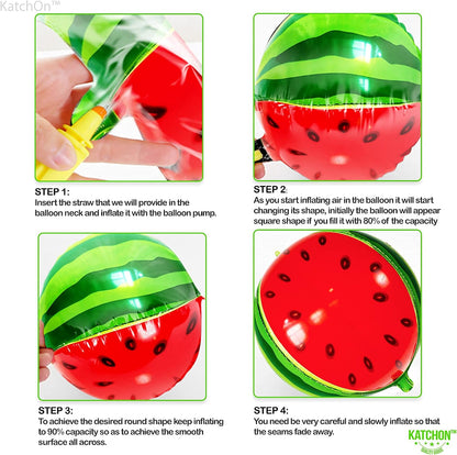 KatchOn, Huge Watermelon Balloons, Watermelon Party Decorations - 22 Inch | Fruit Balloons for Summer Party Decorations | One In A Melon Decoration for Watermelon Birthday Decoration