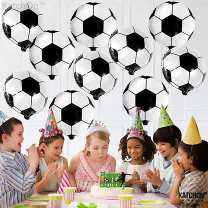 KatchOn, 10 Pcs Soccer Balloons Decorations for Party - 18 Inch, Soccer Ball Balloons | Soccer Balloon arch kit, Soccer Party Decorations | Soccer Birthday Party Supplies | Soccer Birthday Decorations