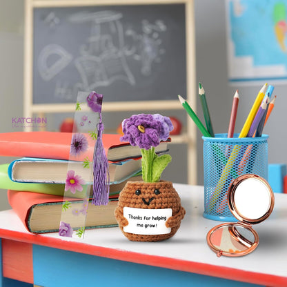 KatchOn, Handmade Crochet Flower Gift - Floral Bookmark | Valentines Day Gifts for Her, Teacher Appreciation Gifts | Crochet Gifts for Women, Mom | Valentine Gifts for Women, Friends, Mentors